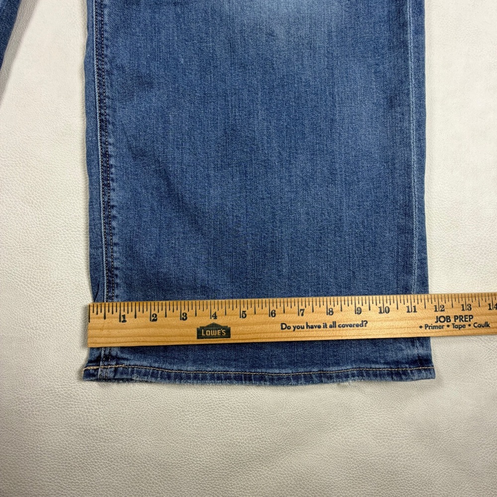 American Eagle Super‎ High-Rise Baggy Wide Leg Jeans Medium Wash Blue 12 Short - Picture 7 of 12